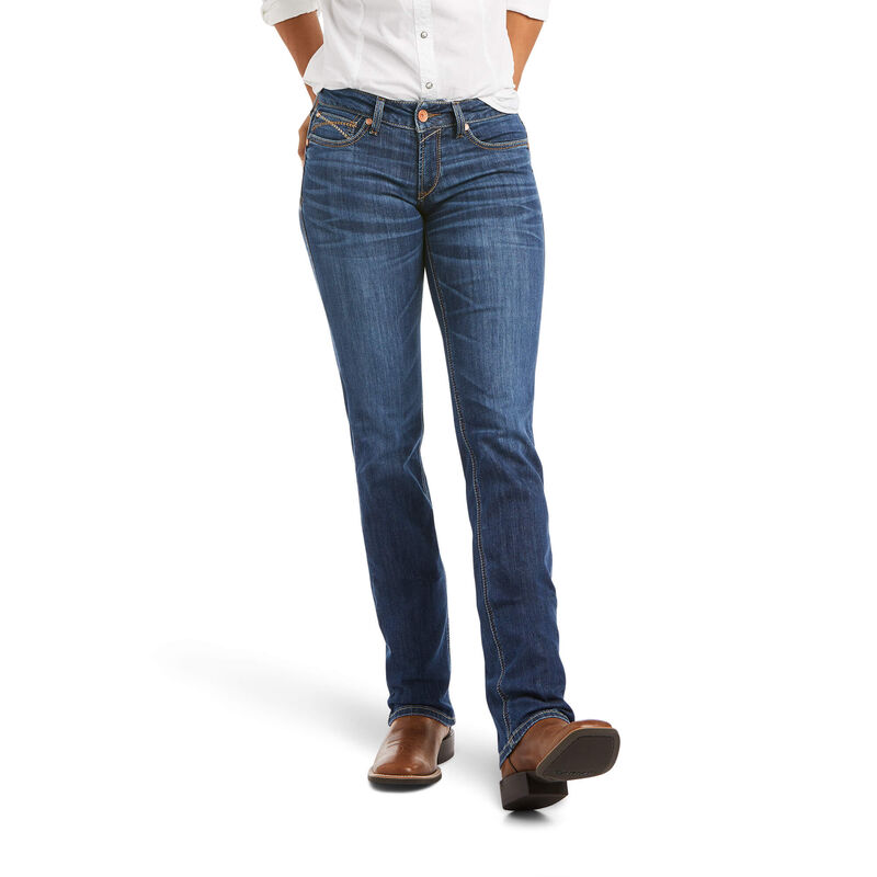 Ariat Jeans Damen - R.E.A.L. Mid Rise Brenda Straight DunkelBlau ( STAGM-2850 )